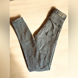 Black Washed Zara Skinny Jeans Size 2 Eur Size 34